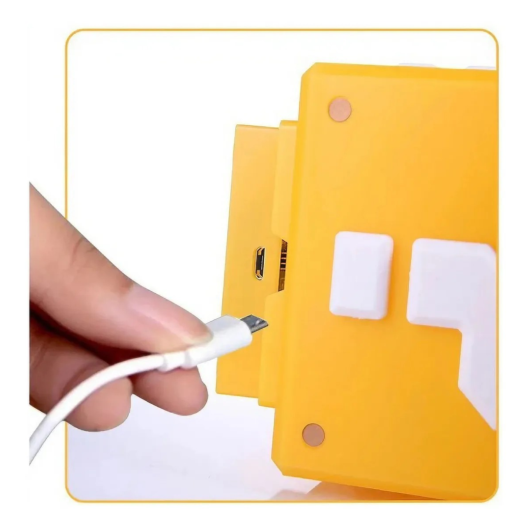 Lampara Cubo Mario Bros Con Luz Led Y Sonido Carga Usb  Amarillo 5