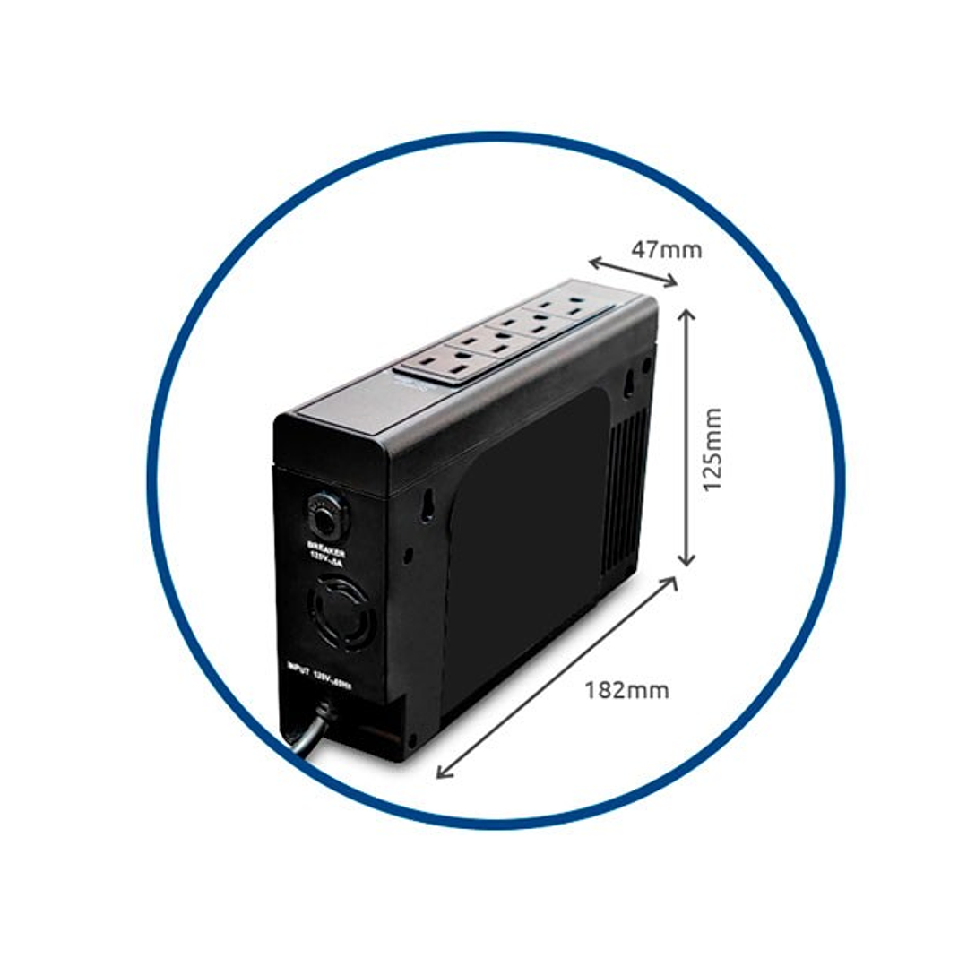 UPS CDP INTERACTIVO PORTATIL Li504i, 500VA/250W, 4 TOMAS 4