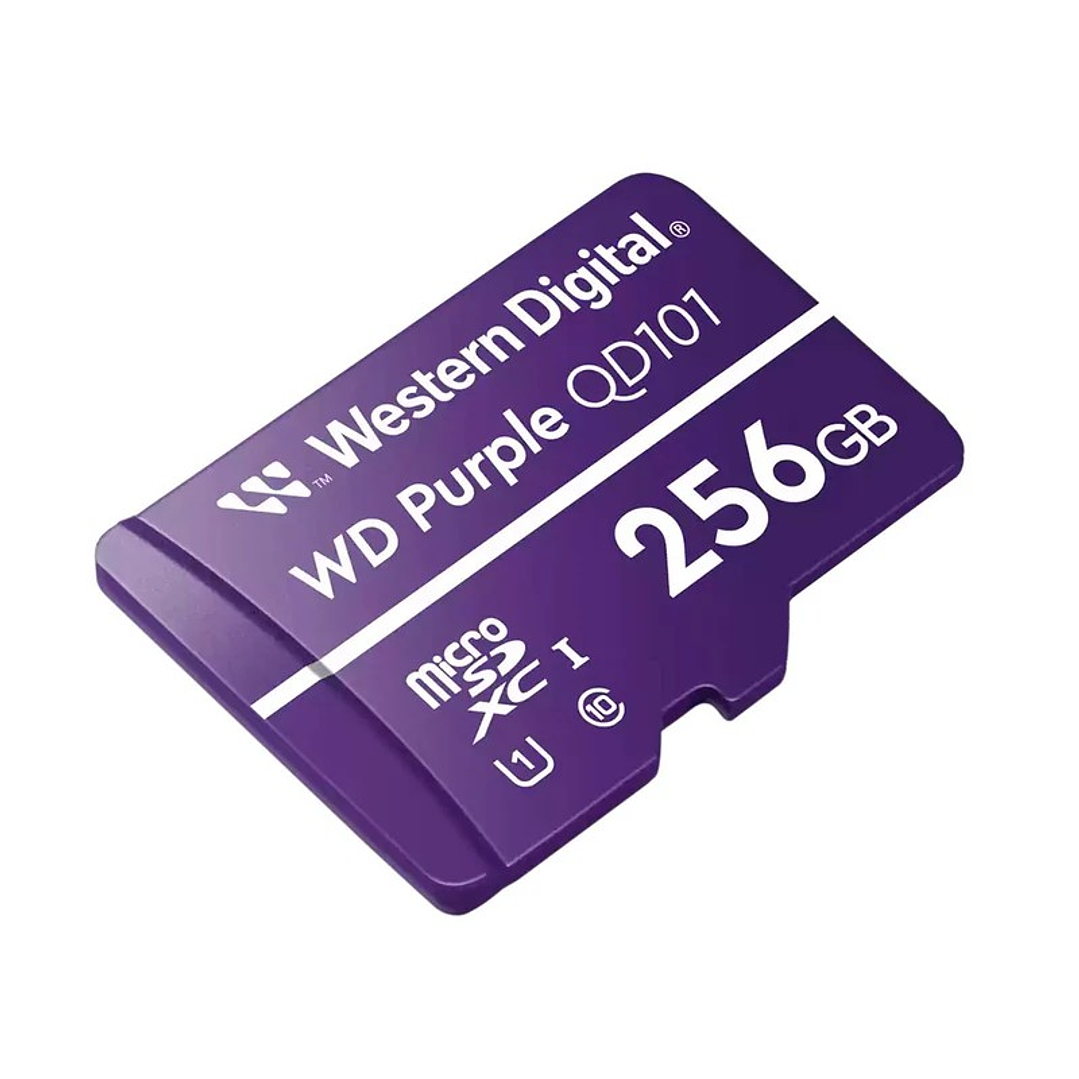 Memoria MicroSD Flash WD Púrpura 256GB exclusivo para videovigilancia 24x7 2