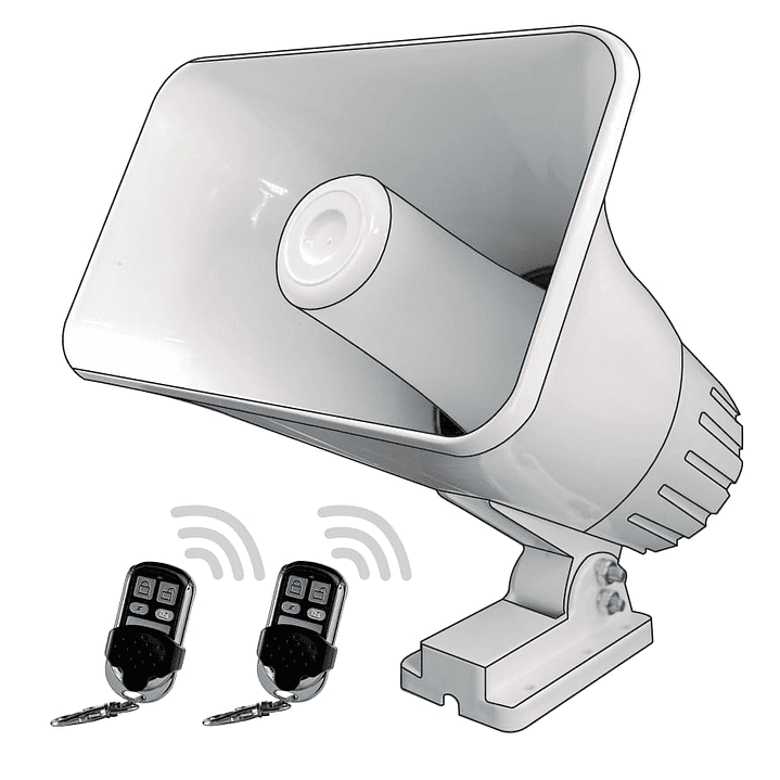 Sirena Comunitaria Inalámbrica YU`S SA04-S   2 en 1  Perifoneo + Sirena / 3 Sonidos 1