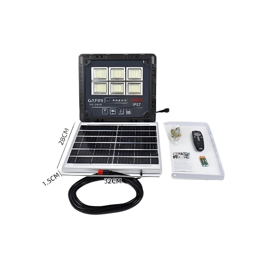 Reflector Solar LED 600W  Control Remoto y Panel Solar 3