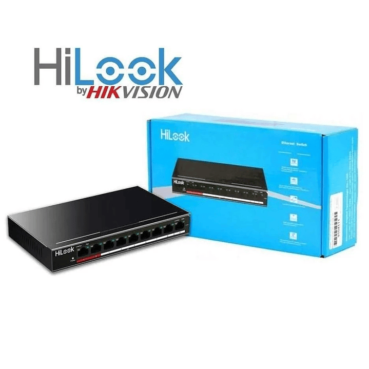 Switch POE 8 Puertos 100Mb 60W 250m HILOOK NS-0109P-60 1