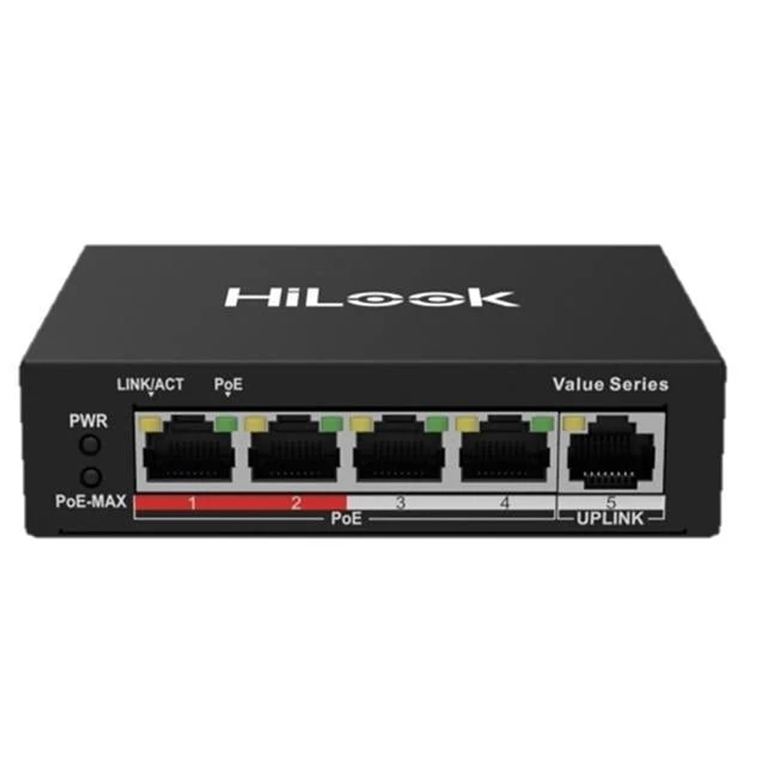 Switch POE 4 Puertos 100Mb 35W 250m HILOOK NS-0105P-35  2