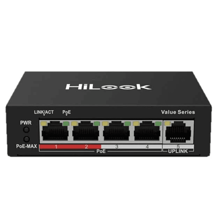 Switch POE 4 Puertos 100Mb 35W 250m HILOOK NS-0105P-35  2