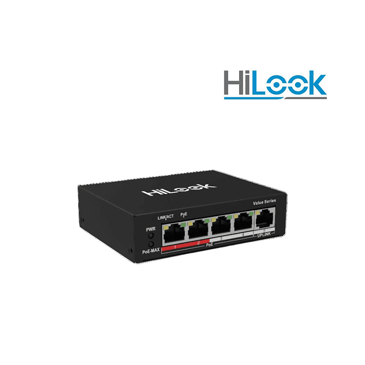 Switch POE 4 Puertos 100Mb 35W 250m HILOOK NS-0105P-35  1