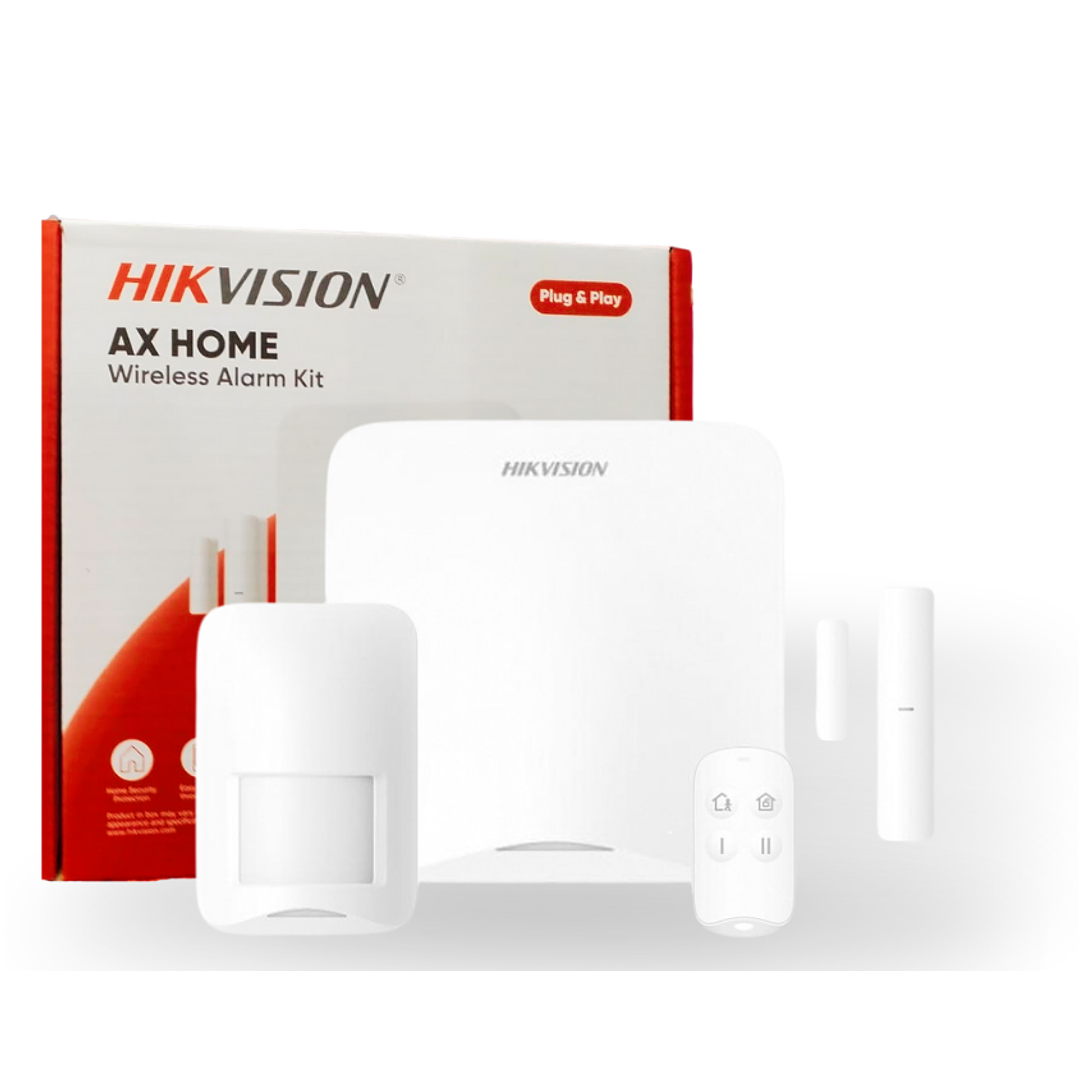 Kit Alarma AX Home Hikvision WiFi 16 Zonas HK-DS-PA201P-KIT-16WB Incluye Pir+CM+Pulsador 1