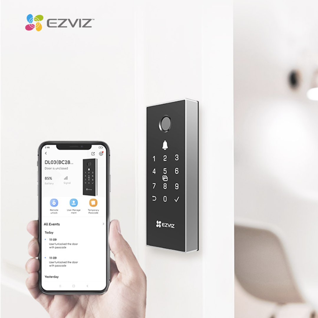 Cerradura Smart C/Huella, Tarjeta y Teclado WIFI EZVIZ CS-DL03-PRO 2