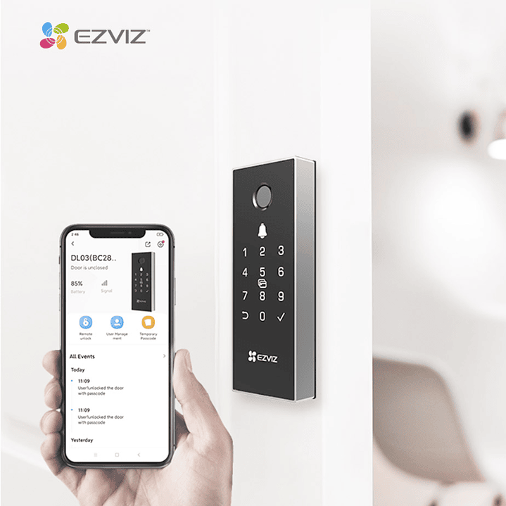 Cerradura Smart C/Huella, Tarjeta y Teclado WIFI EZVIZ CS-DL03-PRO 2