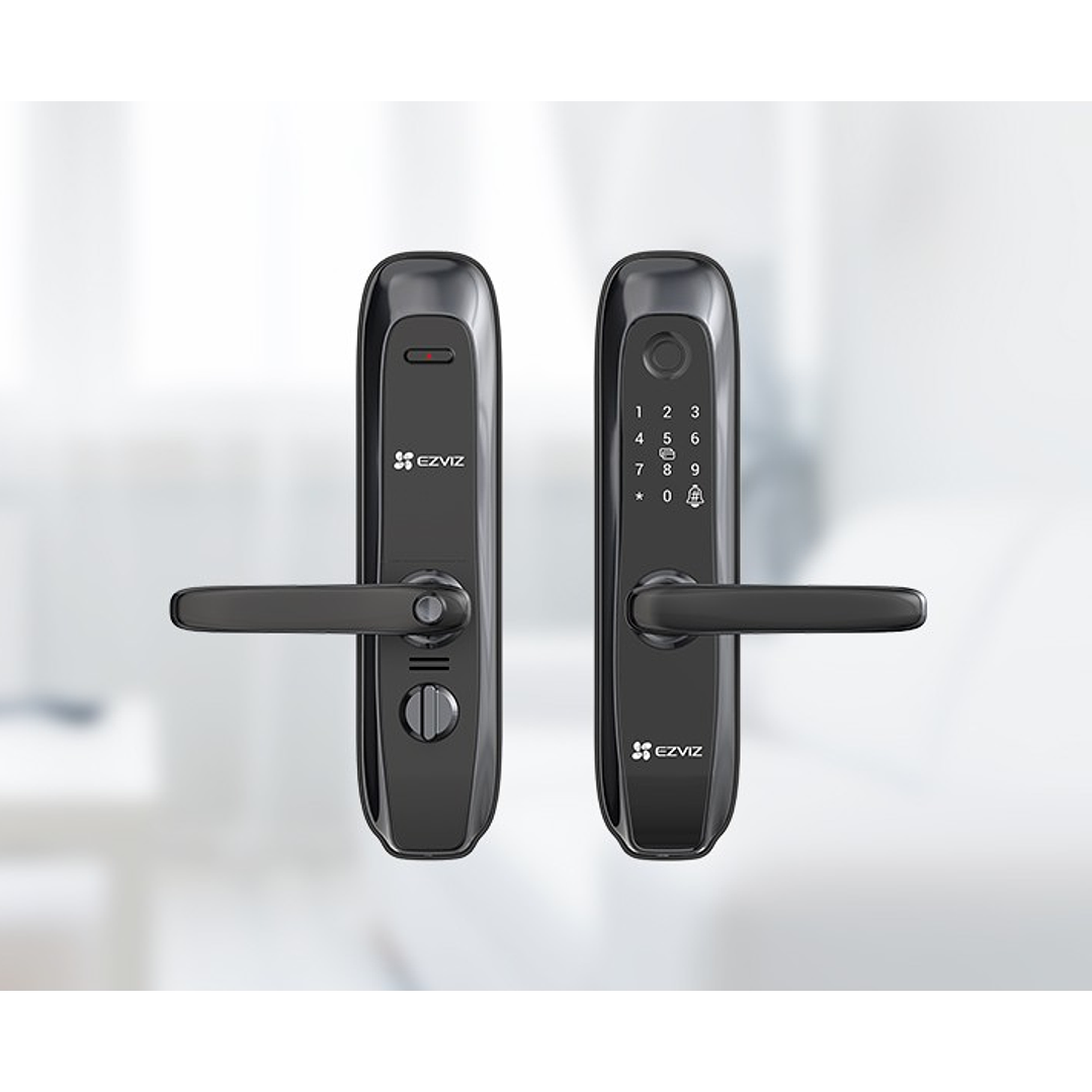 Cerradura inteligente EZVIZ WIFI Zigbee Llave huella y contraseña CS-L2-11FCP (A0) (Negro) 1