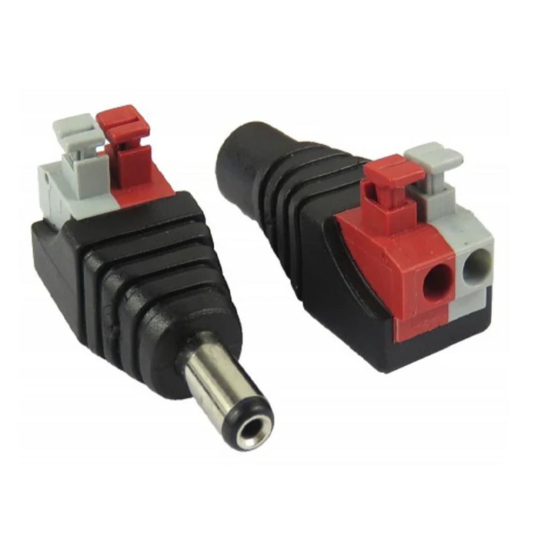 Conector DC a Presión (Hembra/macho) para CCTV 1