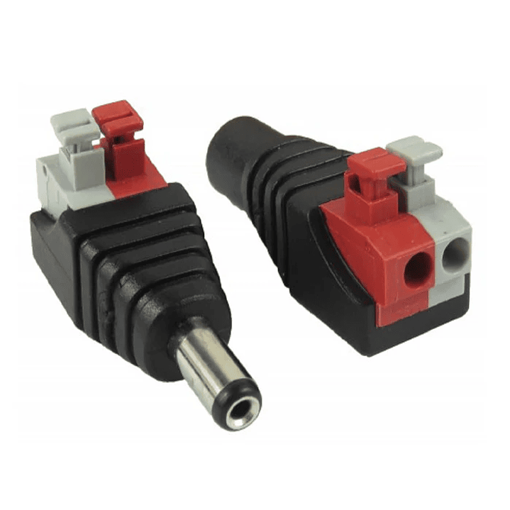 Conector DC a Presión (Hembra/macho) para CCTV 1