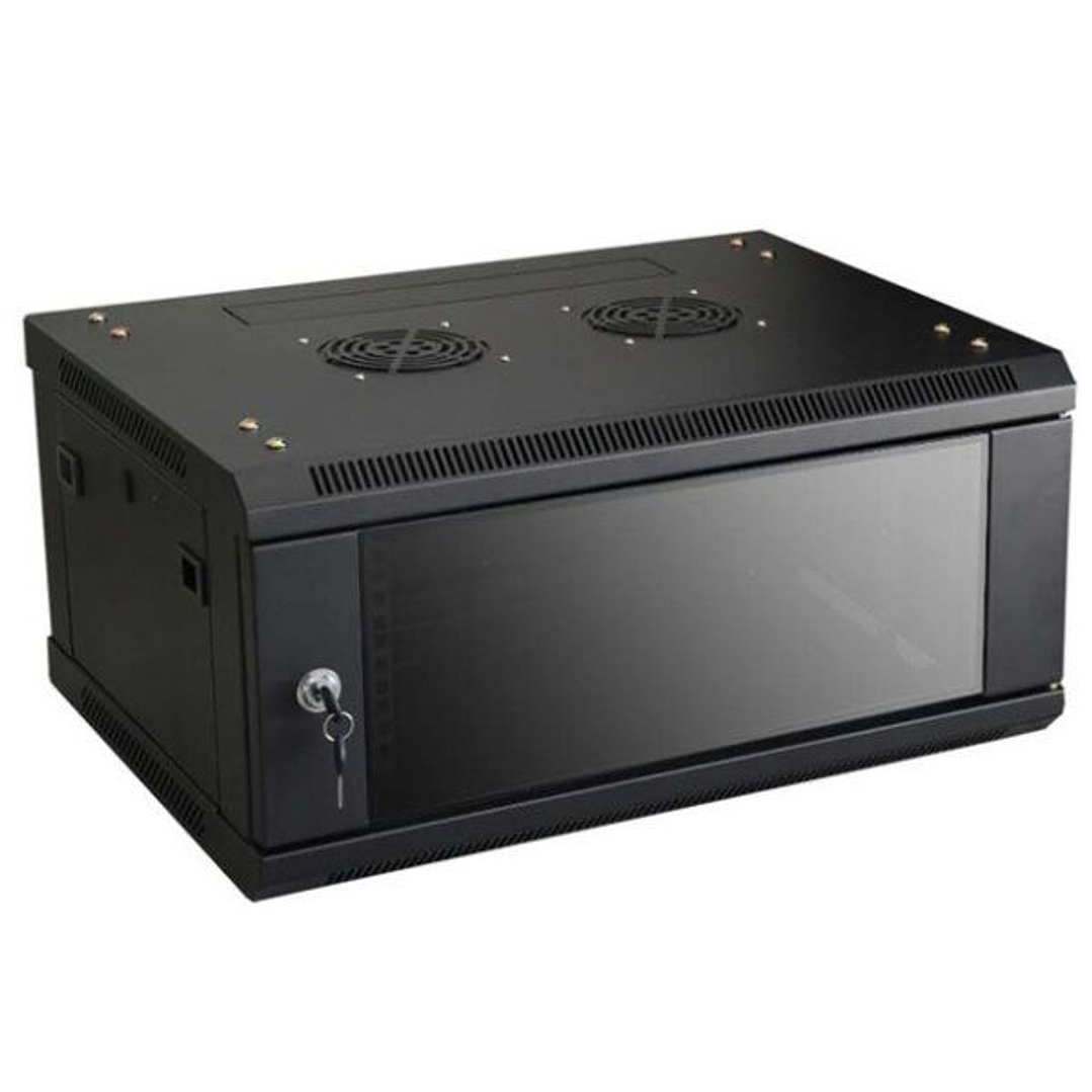 Gabinete de pared 6RU puerta de vidrio ZKTECO ZK-R6U-5406A 2
