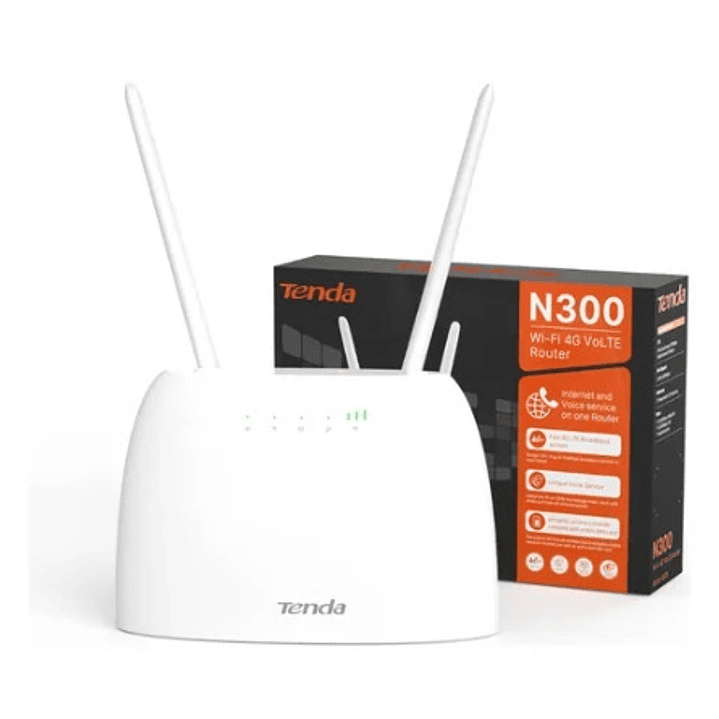 Router WIFI4 4G LTE 2.4Ghz N300 10/100 TENDA 4G06 1