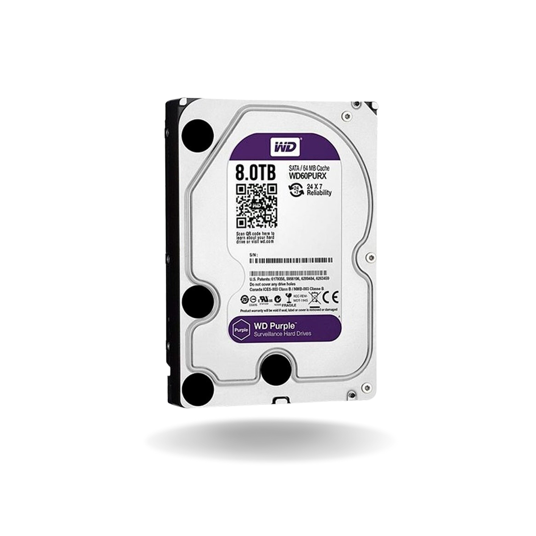 HDD WESTERN DIGITAL WD PURPLE, 8TB, SATA 6.0 GB/S, 128MB CACHE, 5640 RPM, 3.5″ 1