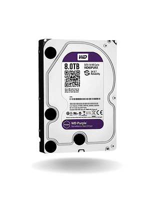 HDD WESTERN DIGITAL WD PURPLE, 8TB, SATA 6.0 GB/S, 128MB CACHE, 5640 RPM, 3.5″