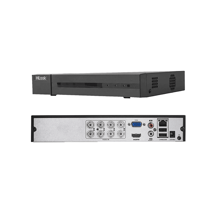 KIT 4 CÁMARAS SEGURIDAD FHD 1080P C/Audio y Smart Hibrid Ligth con DVR 8Ch 3K Lite 3