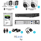 KIT 4 CÁMARAS SEGURIDAD FHD 1080P C/Audio y Smart Hibrid Ligth con DVR 8Ch 3K Lite - Miniatura 1