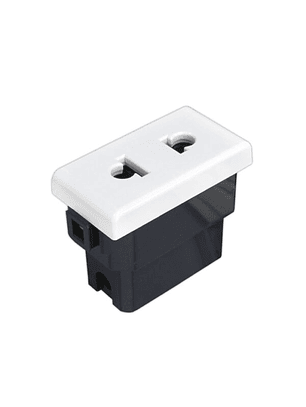 DADO TOMA UNIVERSAL CON PROTECCIÓN BLANCO - OPALUX