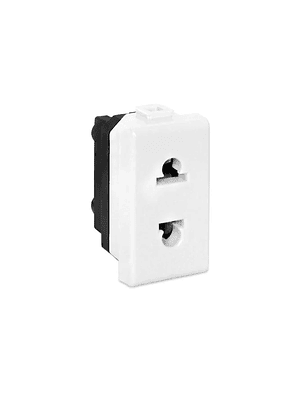 DADO TOMA UNIVERSAL CON PROTECCIÓN BLANCO - OPALUX