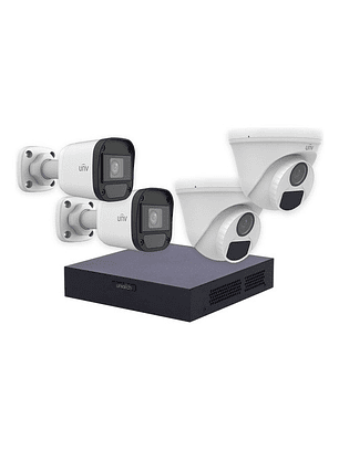 Kit 4 Camaras Seguridad 2mp Uniview