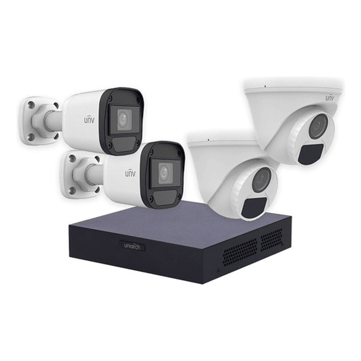 Kit 4 Camaras Seguridad 2mp Uniview 1
