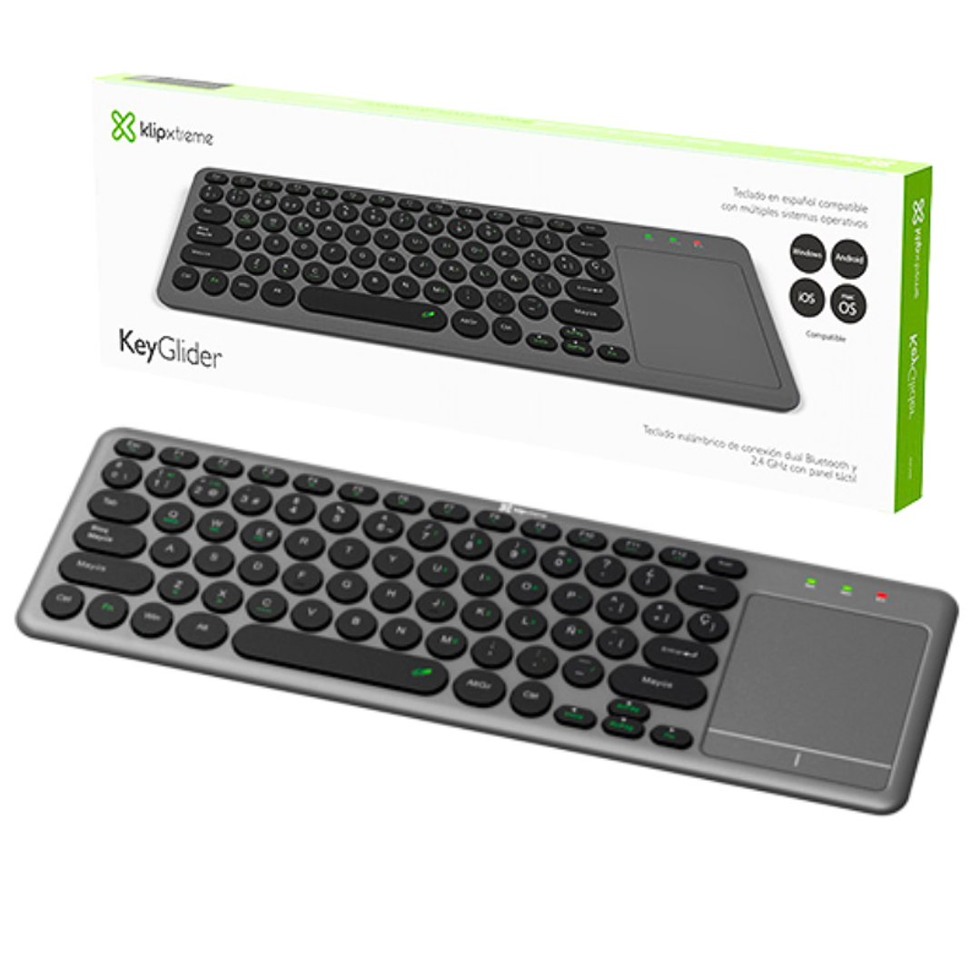 Teclado Inalámbrico con Panel Táctil KCK-550S - Klip Xtreme KeyGlider 1