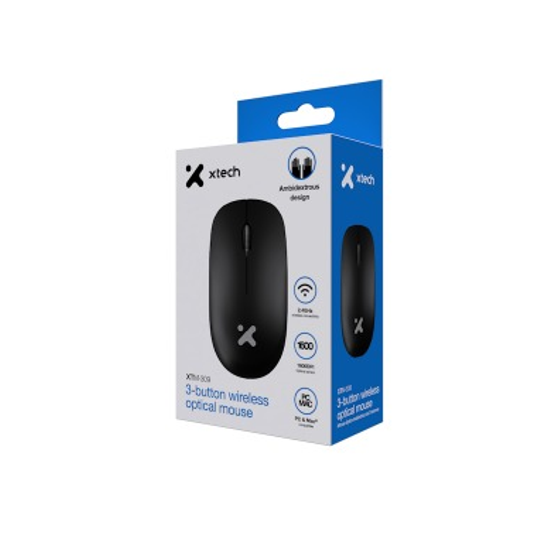 Mouse Inalambrico Xtech XTM-309 2.4 GHz 1600 dpi 1