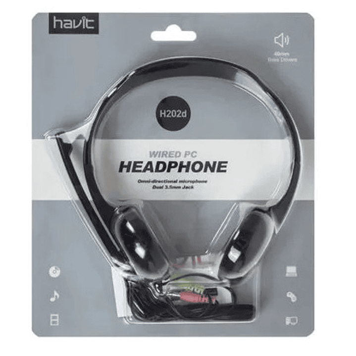 Audífono para PC Home Office H202D- HAVIT  mic incorporado Color Negro 1