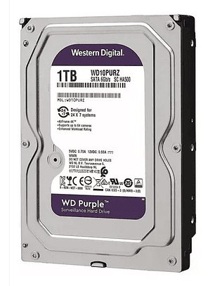 Disco Duro Púrpura 1TB WESTERN DIGITAL WD10PURZ PURPLE 5400RPM 3.5