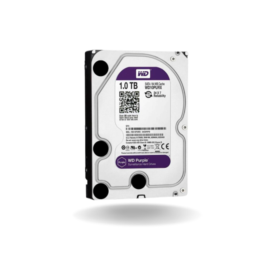 Disco Duro Púrpura 1TB WESTERN DIGITAL WD10PURZ PURPLE 5400RPM 3.5