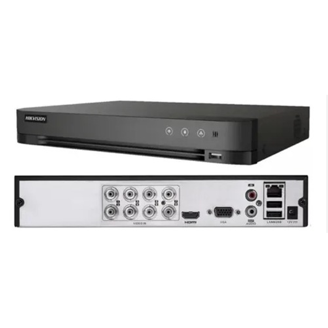 Grabador DVR 8 Canales 1080P HIKVISION iDS-7208HQHI-M1/XT 1HDD Acusense 2