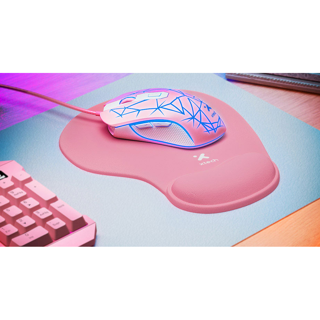 MOUSEPAD DE GEL SKADI ROSADO XTECH XTA-530 2