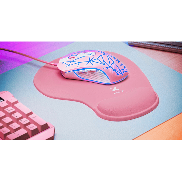 MOUSEPAD DE GEL SKADI ROSADO XTECH XTA-530 2
