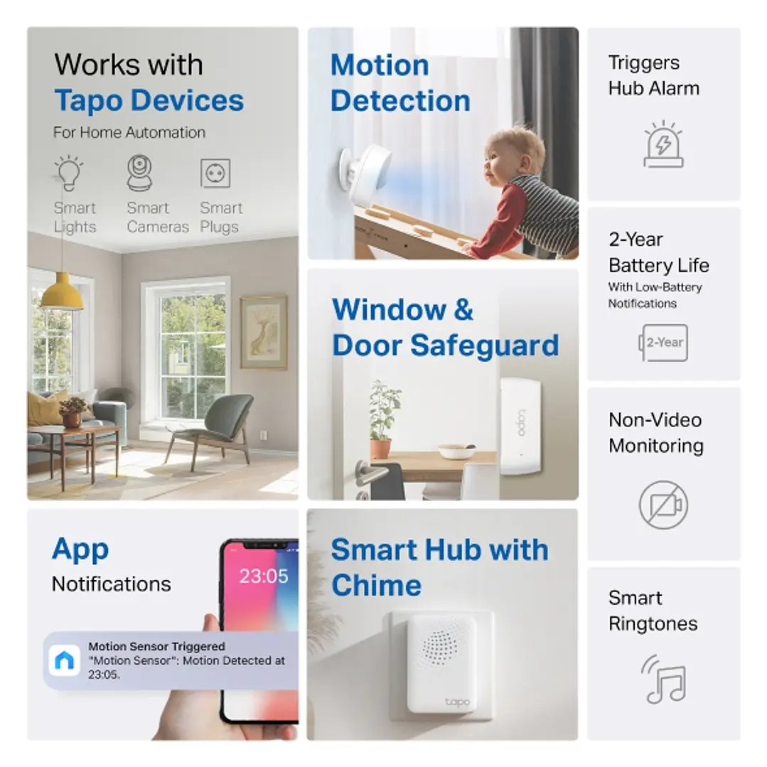 KIT Sensores de Movimiento Inteligentes TP-LINK Tapo T30 4