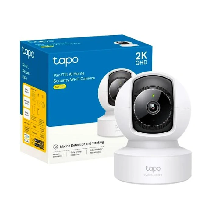 Cámara de seguridad WIFI 4MP 2K+ TP-LINK TAPO C222 PT 360º 1