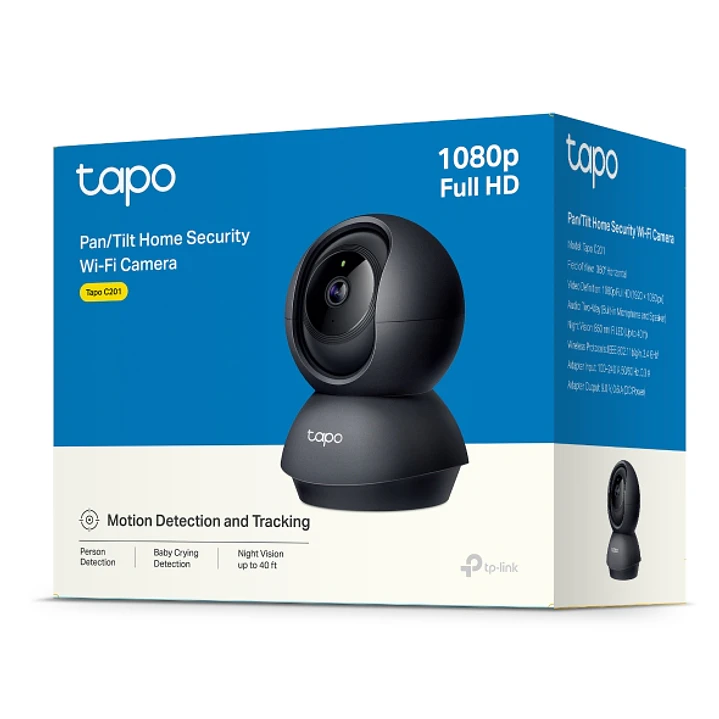Cámara de Seguridad, WIFI 2MP TP-LINK TAPO C201 360° PT 1