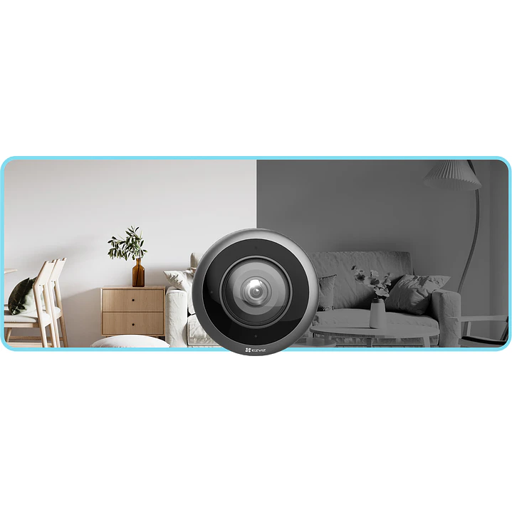 Cámara de ojo de pez panorámica 3K+ 6MP CS-E4P EZVIZ inteligente Wi-Fi 3