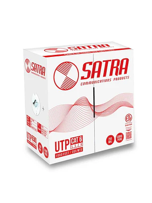 Cable de Red UTP Cat6 SATRA Cobre 24AWG LSZH-1 Gris 305m