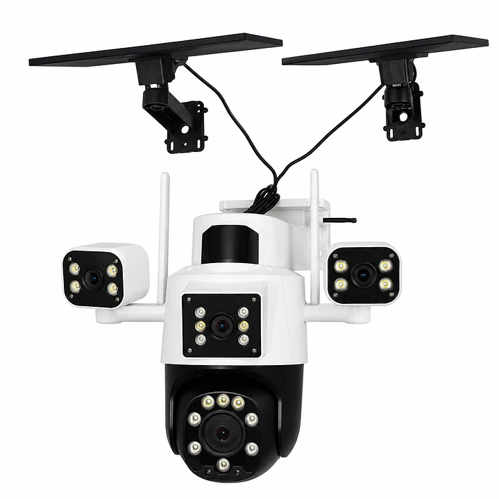 Cámara de Seguridad Solar BT-HD465 4G LTE de 4 Lentes Full HD 1