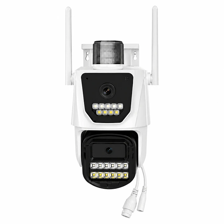 Cámara PTZ WiFi IC-P17 Dual Lente con Sirena Estroboscópica Full HD 1
