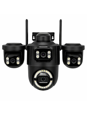 Cámara PTZ WiFi de 3 Lentes LT-P16 Full HD con Cobertura 360° y Seguimiento Inteligente