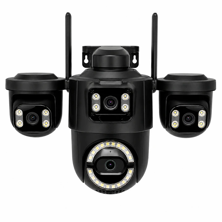 Cámara PTZ WiFi de 3 Lentes LT-P16 Full HD con Cobertura 360° y Seguimiento Inteligente 1