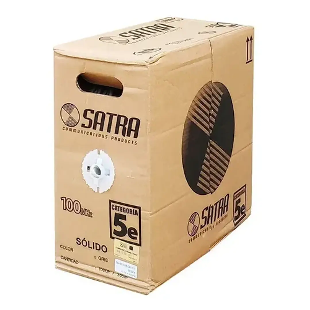 Caja Cable U/UTP SATRA Cat 5e CM 4PX24AWG 305 Metros 2