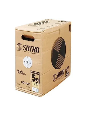 Caja Cable U/UTP SATRA Cat 5e CM 4PX24AWG 305 Metros