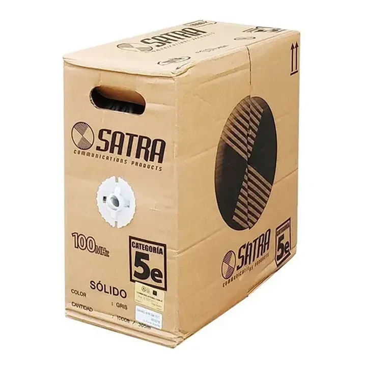 Caja Cable U/UTP SATRA Cat 5e CM 4PX24AWG 305 Metros 2