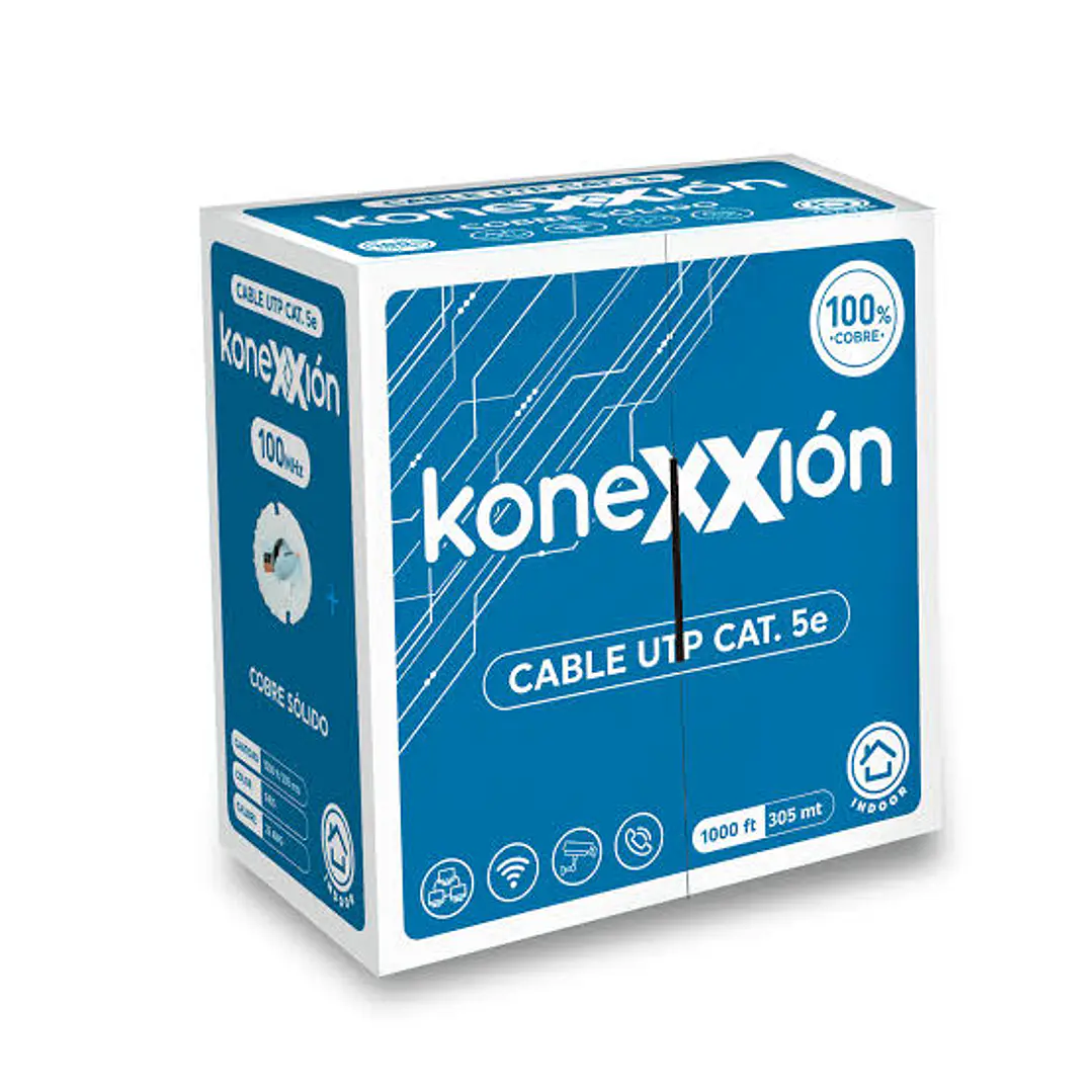 Cable de Red UTP Cat5E KONEXXION 7011013101 Cobre 25AWG Gris Interior 305m 1