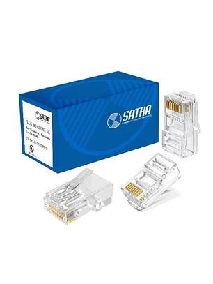 Conector Plug RJ45 Cat5e SATRA 0101040001 Caja de 100 Unidades