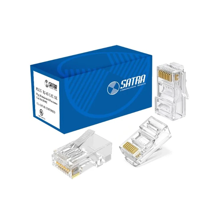 Conector Plug RJ45 Cat5e SATRA 0101040001 Caja de 100 Unidades 1