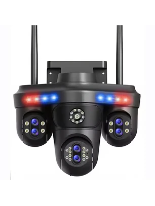 Cámara de Seguridad WiFi PTZ Triple Lente IPC-871BS UHD con Zoom Óptico 10X