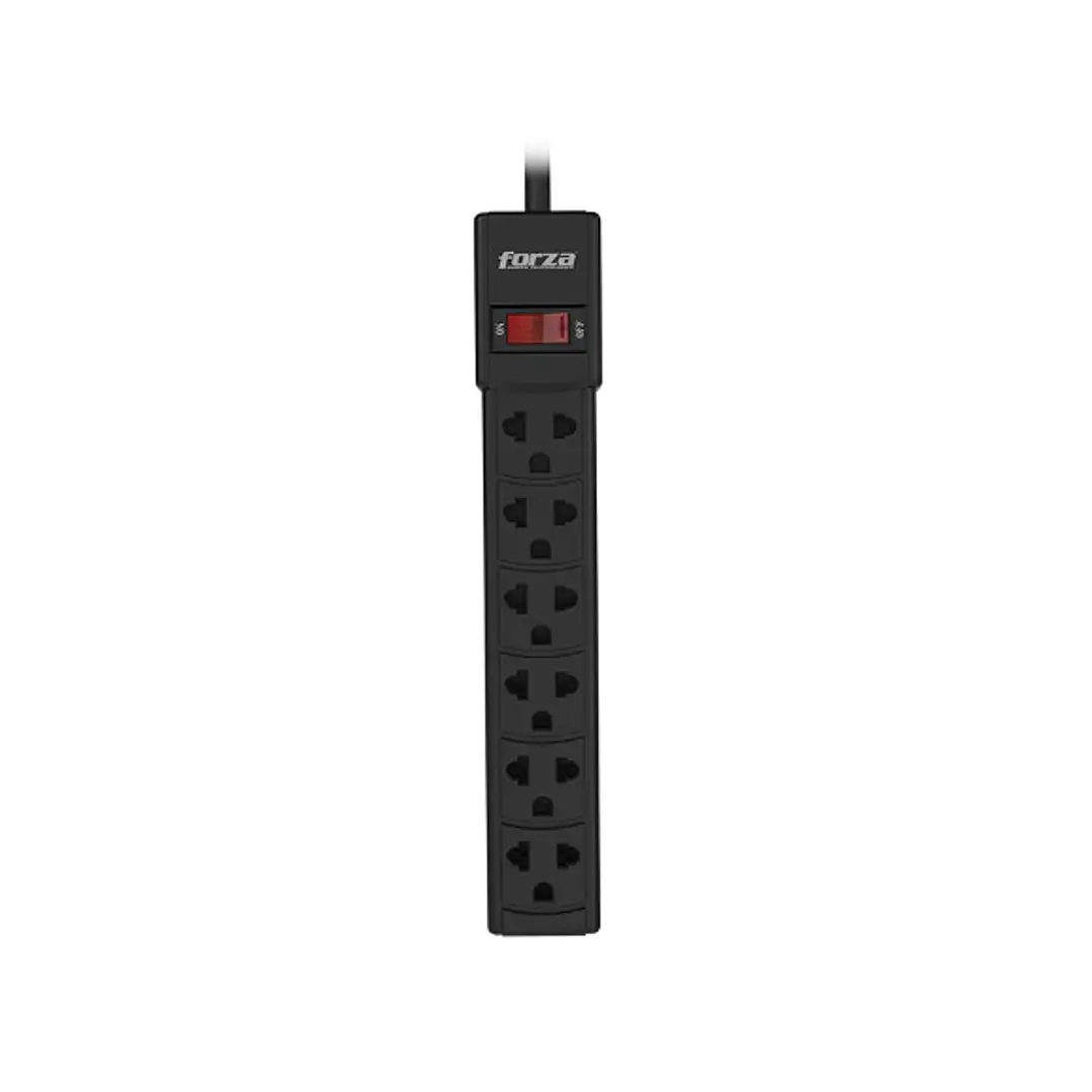 Regleta Negra 6 Tomas FORZA FZ-FPS-001B 1